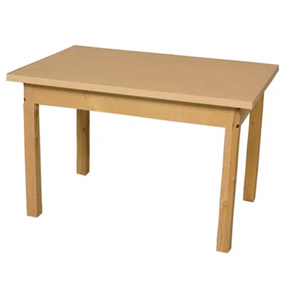 Wood Designs Rectangle High Pressure Laminate Table With Hardwood Legs- 29 In.