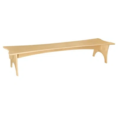 Wood Designs Scalloped Straight Bench In Natural