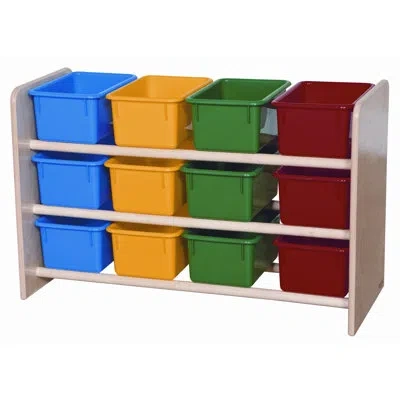 Wood Designs See-all Double Sided 12 Compartment Shelving Unit In Multi