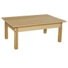 Wood Designs Solid Wood Rectangle 2 Students Activity Table In Brown