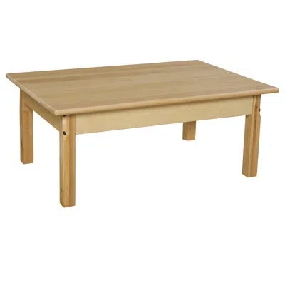 Wood Designs Solid Wood Rectangle 2 Students Activity Table In Brown