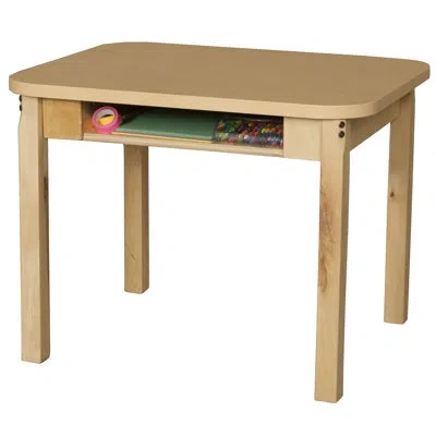Wood Designs Student Desk With Hardwood Legs In Brown