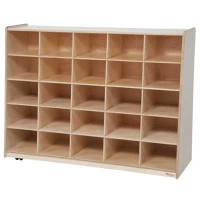 Wood Designs Tip-me-not 25 Tray Storage With Brown Trays
