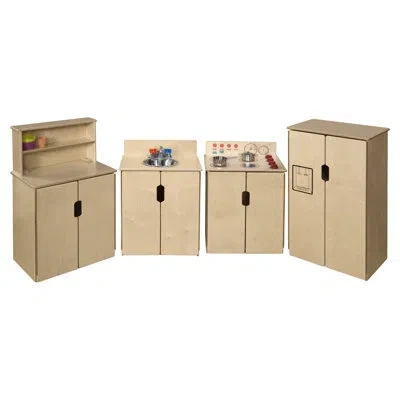 Wood Designs Tip-me-not 4 Piece Deluxe Appliance Set In Birch;natural