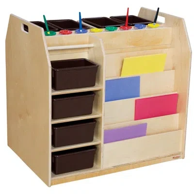 Wood Designs Trolley Art Cart In Brown