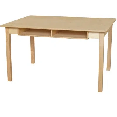 Wood Designs Two Seat Student Desk With 26" Hardwood Legs In Maple