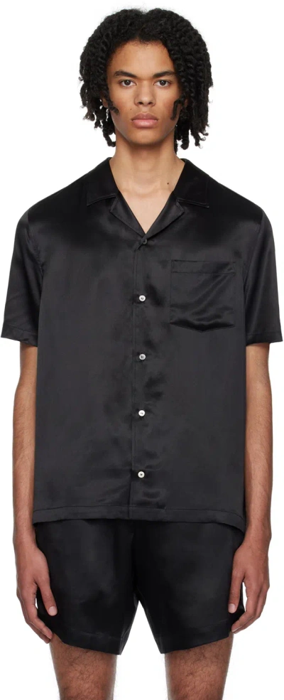 Wood Wood Black Brandon Shirt In Black 9999