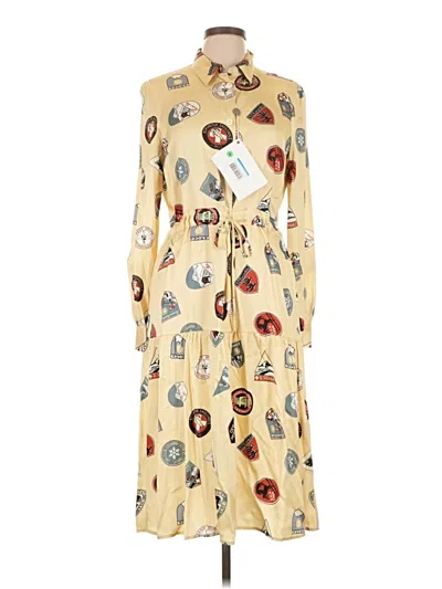 Wood Wood Casual Dress In Yellow