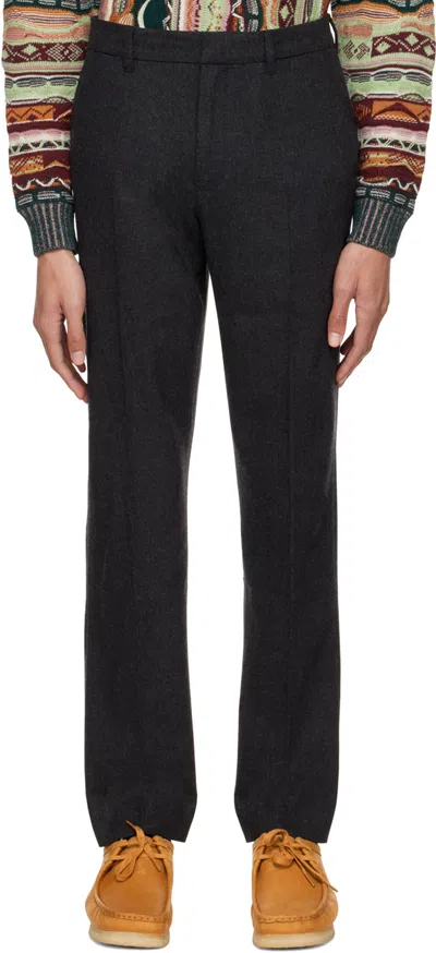 Wood Wood Gray Surrey Trousers In 1010 Charcoal