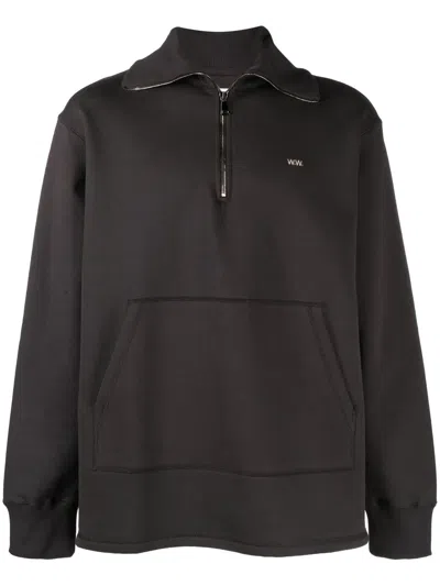 Wood Wood Long-sleeve Cotton Sweatshirt In Grau
