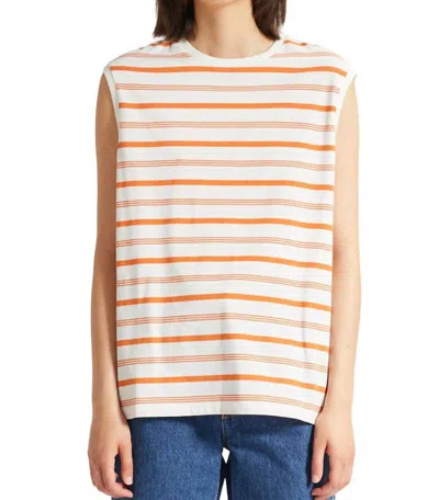 Wood Wood Lydia Stripe Top In Dusty Orange In Multi