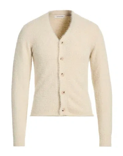 Wood Wood Man Cardigan Ivory Size S Polyamide In Neutral