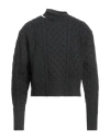 Wood Wood Man Sweater Charcoal Size S Wool, Polyamide In Grey