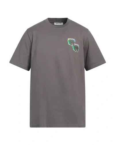 Wood Wood Man T-shirt Grey Size M Cotton