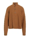 Wood Wood Man Turtleneck Camel Size Xl Wool, Polyamide In Brown