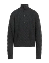 Wood Wood Man Turtleneck Charcoal Size L Wool, Polyamide In Grey