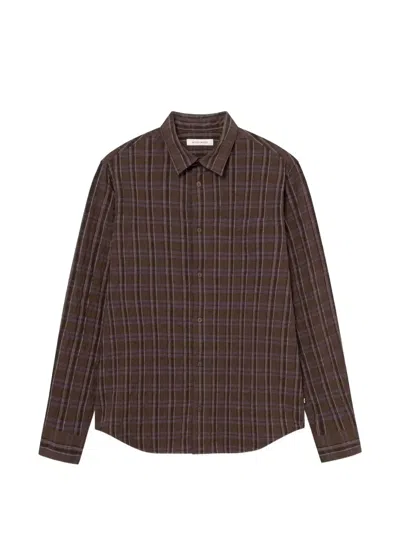 Wood Wood Nico Plais-pattern Shirt In Brown