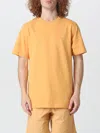 Wood Wood Man T-shirt Orange Size M Cotton In Orange