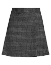Wood Wood Woman Mini Skirt Grey Size 8 Polyester, Viscose, Synthetic Fibers, Mohair Wool, Wool In Grey