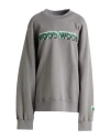 Wood Wood Woman Sweatshirt Grey Size Xl Cotton In Gray