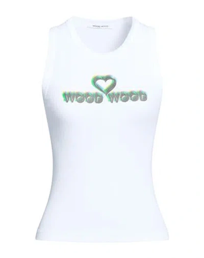 Wood Wood Woman Tank Top White Size Xl Cotton