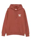 Wood Wood Wwcass Aa Logo-print Hoodie In Brown