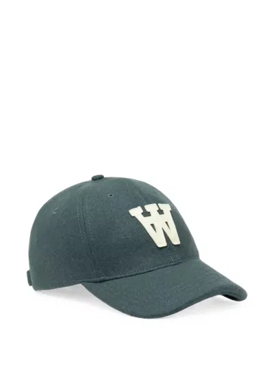 Wood Wood Wweli Logo-patch Baseball Cap In Green