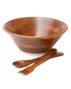 Woodard & Charles 14in Salad Bowl & Servers