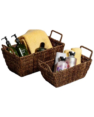 WOODARD & CHARLES WOODARD & CHARLES 2PC RECTANGULAR BASKET SET