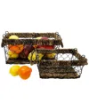 Woodard & Charles 2pc Storage Basket Set In Brown