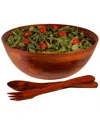 Woodard & Charles 3pc 14in Salad Bowl & Server Set In Red