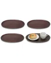 Woodard & Charles 4pc Individual Serving Tray Set In Brown