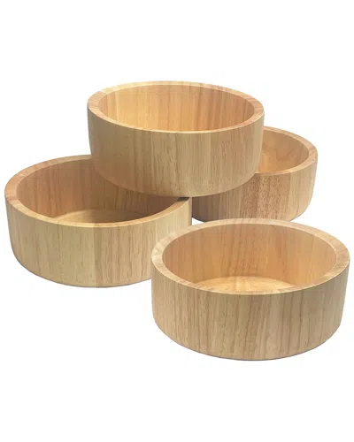 Woodard & Charles 4pc Individual Wood Bowl Set