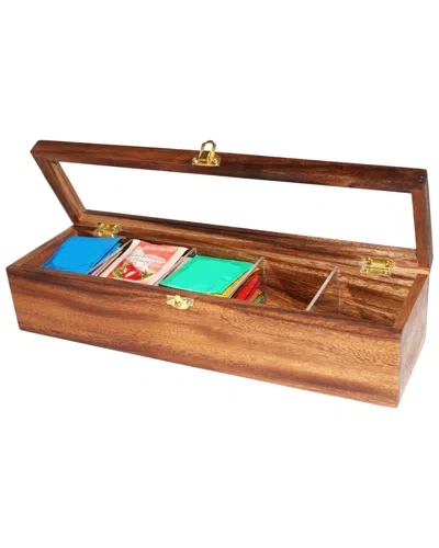 Woodard & Charles 5-compartment Tea Box In Brown