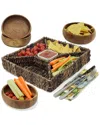 Woodard & Charles 5pc Entertaining Serving Set In Brown