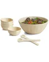 Woodard & Charles 7pc Salad Serving Set In White