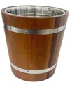 Woodard & Charles Acacia Champagne Bucket/wine Chiller With Stainless Steel Liner