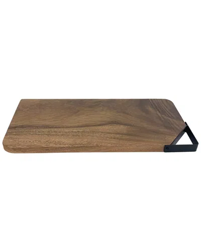 Woodard & Charles Brown 20in Serving Board With Metal Handle