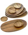 Woodard & Charles Brown 8pc Serving Set In Brown