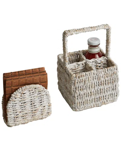 Woodard & Charles Condiment Caddy With Napkin Holder In Gray