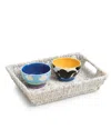 Woodard & Charles Set Of Two Trays In Gray