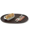 Woodard & Charles Extra Large Oval Serving Tray In Brown