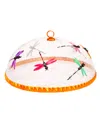Woodard & Charles Set Of 4 Dragon Fly Food Domes In Beige