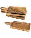 Woodard & Charles Set Of 4 Large Individual Paddle Board Serving Trays