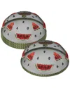 Woodard & Charles Set Of 4 Watermelon Food Domes