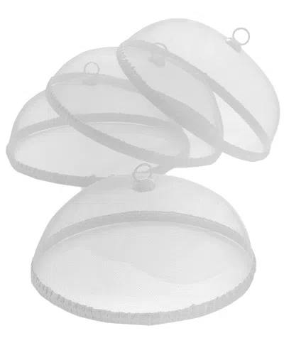 Woodard & Charles Set Of 4 White Food Domes