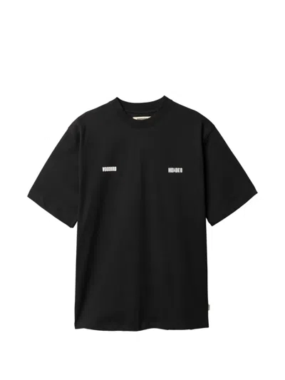 Woodbird Baine Zilla Graphic-print Cotton T-shirt In Black