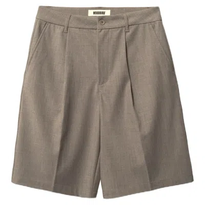 Woodbird Bermuda  Wbbin Guan Shorts - Sand Melange In Green