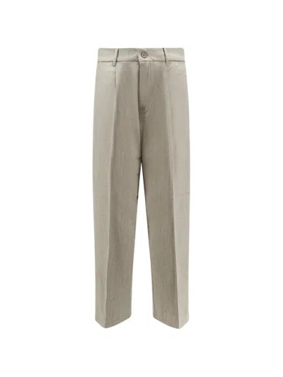 Woodbird Bin Guan Tailored Trousers In Gray