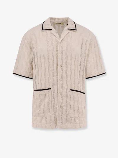 Woodbird Wb Sunny Granny Perforated Knit Shirt In White